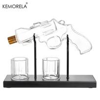 KEMORELA Revolver Glass Decanter Whiskey Glass Set Wine Dispenser Bar Drinking Container Glass Bottle Exquisite Men's Gifts