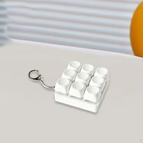 9 mygtukų mechaninis klaviatūros raktų pakabukas Fidget Clicker žaislas dovanoms balta