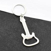 1pc-Guitar-Inspired Keychain Bottle Opener – Stylish Multi-Tool Key Ring, Durable, Perfect Casual Gift for Music Enthusiasts sidabras
