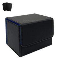 Commander Card Deck Box Fit 100+ Single Sleeved Card Storage Box Leather Magnet Magic Gathering Card Case for TCG CCG MTG Cards