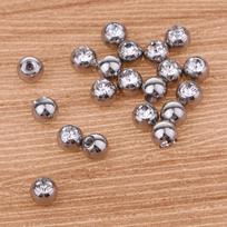 20 vnt. nerūdijančio plieno auskarų papuošalų atsarginių rutuliukų 1,2 x 3 mm 1.2 x 3mm sidabras