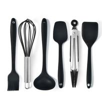 Mini nelimpanti keptuvė Specialus kepimo virtuvės įrankis šešių dalių rinkinys Six-piece kitchenware set juoda