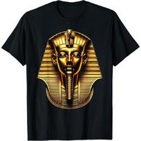 3DKing Faraonas Tutanchamonas Karalius Tutas Faraonas Senovės Egipto Marškinėliai(1) S juoda