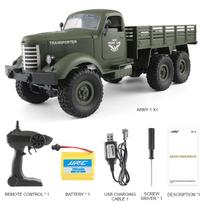 Naujas 1/16 pilno masto RC sunkvežimis, didelio modeliavimo karinis laipiojimo 6WD visureigis 2,4 G nuotolinio valdymo karinės transporto priemonės žaislas suaugusiems vaikams Dovana berniukams