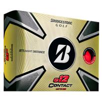 BRIDGESTONE GOLF 2023 e12 CONTACT Golf 1 Dozen USA Red Balls, (12 balls), 3-Piece, Import,