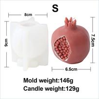 Split Pomegranate Candle Silicone Mold Chocolate Decor Gypsum Aromatherapy Soap Clay Molds DIY Art Resin Candle Silicone Mould