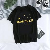 Women T-shirt Manga Anime Oshi No Ko Harajuku Ullzang T Shirt Summer Short Sleeves Casual and Fashionable Versatile 4XL