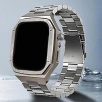 Prabangus metalinis modifikavimo rinkinys Apple Watch 11 46mm 42mm nerūdijančio plieno dirželis + metalinis dėklas Iwatch Series10 42mm/46mm apyrankei Series11 42MM