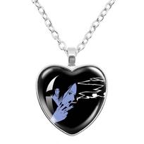 Ai Yazawa Osaki Nana Anime Glass Heart NecklaceDIY Handmade Creative For Women's Birthday Gift Jewelry