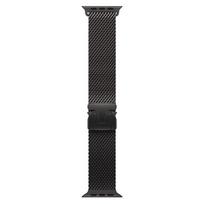 Titano apyrankė Apple Watch Ultra 2 49mm Series 10 9 8 7 6 5 Natūralaus titano Milanese Loop dirželis IWatch Parašiuto sagtimi Ultra 2 49mm juoda