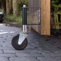 Tvoros vartų ratukas Apsaugo nuo vilkimo su pasukamaisiais varžtais 4inch Black