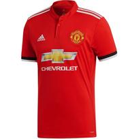 Adidas Manchester United Fan Edition Raidžių Spaudos Trumpomis Rankovėmis Futbolo Marškinėliai Vyriški Viršutiniai Drabužiai Raudoni bs1214 XS