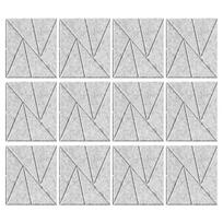 Set of 12 Acoustics Foam Wall Panels Effective Noise Reduction Panels Soundproof Wall Panels for Kids Rooms and Offices sidabro pilka spalva