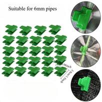 60pcs Green Plastic Greenhouse Film Clips - Heavy-Duty Windproof Garden Clips for Securing Mulch, Tarp & Plant Covers