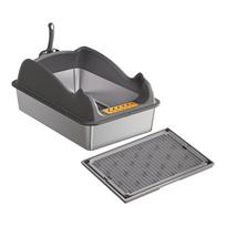 Cat Litter Sand Box Kitty Litter Pan Anti Splashing Low Entry Large Capacity
