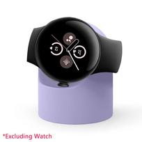 For Google Pixel Watch 2 Silicone Charge Holder Cable Hole Charging Support Charger Bracket For Google Pixel Watch2 Dock Stand For Fitbit Ace LTE violetinė