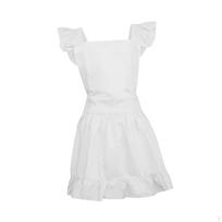 Medvilninė prijuostė Kambarinės kostiumas Padavėjos Derliaus Kepimo Retro Ruffles Parduotuvei M white