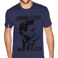 Johnny Cash marškinėliai vyrams porai Aukštos kokybės marškinėlis vyrui Angliško stiliaus marškinėliai vyrams Maža kaina Prekės ženklas Viršus Vintažiniai marškinėliai XXXXL tamsiai mėlyna