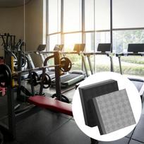 2 vnt. sunkiosios atletikos smūgio sugertuvės, štangos nusimetimo pagalvėlės, deadlift svorio pagalvėlė, smūgius sugeriančios grindų apsaugos, tylos Black Gray 40x33x4cm