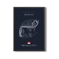 Formulė 1 Imola Monako Trasos Sienų Meno Plakatai Pasaulio Formulės Lenktynių Žemėlapis Kambario Dekoravimas Drobė Tapyba Paveikslai Spaudas Meno kūrinys 8X12inch 20x30cm