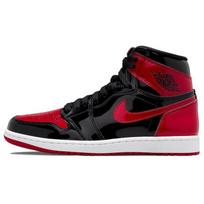 Unisex sportbačiai Air Jordan 1 Retro High OG Patent Bred Juodi Balti Varsity-Red 555088-063 41
