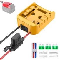 Power Wheels Adapter For Dewalt 20V Lithium Battery DCB206 Case Switch Fuse Wire Terminals 12AWG DIY Ride On Truck RC Car Toys raudona