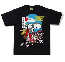 BAPE Japonijos kultūros Beždžionės galvos marškinėliai Juodi Dydis 2XL visiškai nauji M