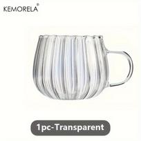 KEMORELA 1/4/6 VNT. Helovino moliūgų formos stiklinės Taupiojo boro silikatinio stiklo vandens stiklinė 450 ml Kavos stiklinės sultims 301-400ml