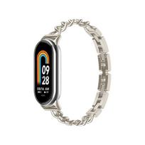 Prabangus nerūdijančio plieno dirželis, skirtas „xiaomi mi band 10 9 8“, pakeičiamas dirželis išmaniajam laikrodžiui „mi band 9“, apyrankės laikrodžio dirželis, priedai Miband 10 9 8 sidabras
