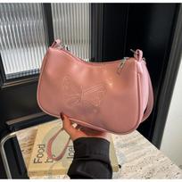 Populiarus Baguette Bag Summer Sense Sense Niche Crossbody Bag Moteriškas krepšys per petį One Size rožinė