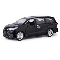 1/24 Toyota Sienna Granvia MPV Van Lydinio Diecastai ir Žaislinės Transporto Priemonės Metalinis Žaislinis Automobilio Modelis Garso ir Šviesos Kolekcija Žaislas Vaikams juoda