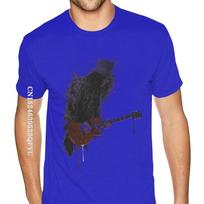 Šaunus Slash Grojantis Gitara Roko Muzikos Grupė Gun N Roses Marškinėliai Vyrams Pagal Užsakymą Pagaminti Retro Medvilniniai Kawaii Gotikinio Stiliaus Marškinėliai XXXXL mėlyna