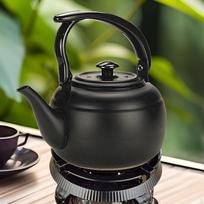 Nerūdijančio plieno arbatinukas kavos puodas virdulys universalus vandens virimui, arbatos, viešbučio 1.5L Black 12x8x10cm black