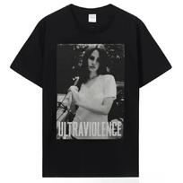 2024 Lana Del Rey Super Violent Marškinėliai Japoniški Linksmi Gotikiniai Marškinėliai Harajuku Dydžio Padidinimas Moteriškas Estetinis Medvilninis Viršus Marškinėliai S juoda