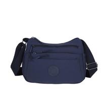 Solid Color Crossbody Bag Women's Multi-Compartment Lightweight Shoulder Bag smėlis