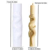 DIY Rotating snake relief cylindrical candle silicone mold Flower spiral snake relief resin mould Rose snake cement gypsum molds