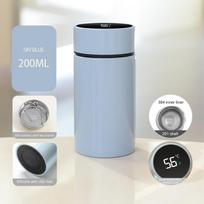 200ML Smart Thermos Water Bottle Intelligent Temperature Display Stainless Steel Vacuum Flasks Thermoses With Filter Tee Cup mėlyna
