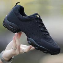 Šokių Batai Vyriški Moteriški Modernūs Minkšti Padas Jazz Sportiniai Batai Odiniai tinkleliai Orui pralaidūs lengvi moteriški šokių fitneso batai sportiniai 44 balta