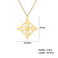 Dvigubas Amuletas Apsaugos Karoliai raganos Mazgas Pentagrama Tetragrammatonas Nerūdijančio Plieno Apsaugos Juvelyriniai dirbiniai Didmeninė prekyba 45cm