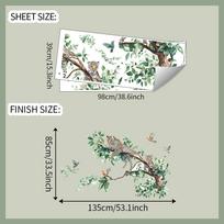 Money Leopard Branches Birds Bedroom Living Room Entrance Hall Home Background Beautification Wall Stickers