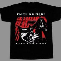 Didelio dydžio drabužiai Marškinėliai Faith No More King For A Day'95 Mike Patton Naujas Juodas Trumpomis Ilgomis Rankovėmis T-shirt S juoda