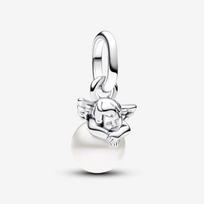 New copper Angel Pearl Pendant Bracelets Women Do It Yourself Clavicle Chain Necklaces Jewellery Fashion Daily Accessorie