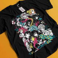 Demon Slayer marškinėliai Nezuko T-shirt Tanjiro T-shirt Muzan Doma Marškinėliai Inosuke Zenitsu 4XL