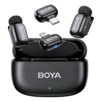 Boya Mini 2-01 Lightning + USB-C Wireless Microphone Set (2 Transmitters, 2 Receivers) / 2.4GHz / 48kHz/24bit