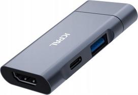 Jcpal Usb-c 3-in-1 kelioninis adapteris su Hdmi 4k@60hz
