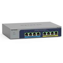 NETGEAR MS108UP Nevaldomas 2.5G Ethernet su PoE Palaikymu - Namams ir Biurui, 8 prievadai, 40Gbps Pralaidumas, Metalinis Korpusas, Garantija✔