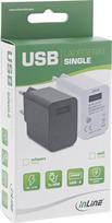 InLine® USB Power Adapter Single, 100-240V to 5V/2.5A, black