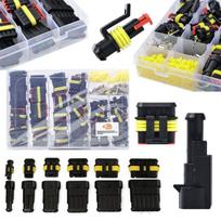 Elektros jungčių rinkinys – Atsparus vandeniui, 708 dalys, IP67 apsauga, 14A, 0.5–1.5 mm² laidams