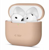 Silikoninis smėlio spalvos dėklas AirPods 4 ausinėms