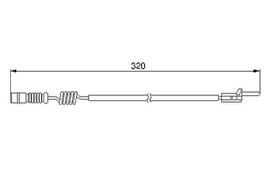 Įspėjamasis Kontaktas Mercedes Benz Ml 230 Ml 270 Cdi Ml 320 Ml 400 Cdi Ml 500 Stabdžių Trinkelių Nusidėvėjimas A0004200324 A0004200424